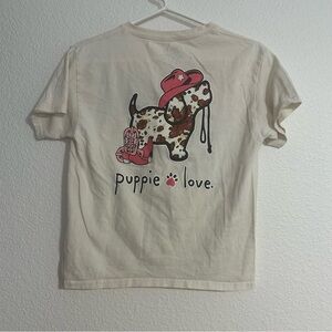 Puppie Love Rescue Tshirt Youth Medium Cowgirl Western